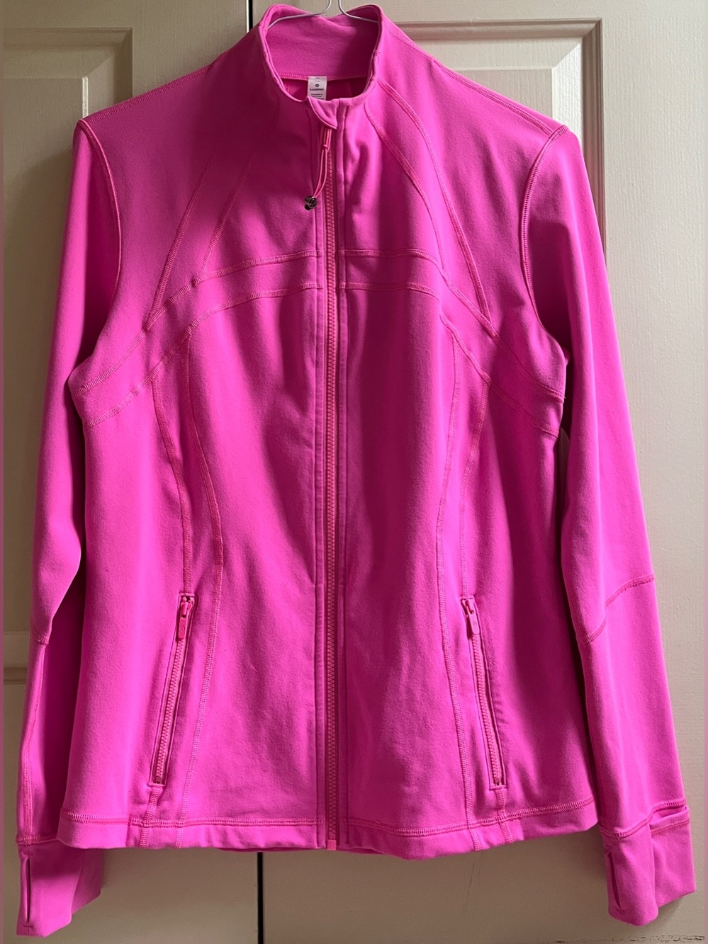 🍒LULULEMON sz 14 DEFINE Jacket DARK PRISM PINK Full-Length *LUON ~ HTF SIZE!